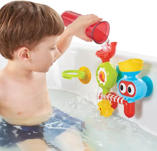 Miniatura 6 de Yookidoo Spin 'N' Sprinkle Water Lab - Juguete de baño para bebé, engranes y ojos giratorios, diseño sensorial, se fija a cualquier