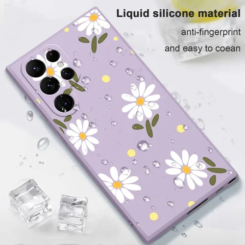 Miniatura 6 de LEECG Funda para Samsung Galaxy S22, Diseños de Flores Elegantes de Silicona Suave con Protección contra Caídas y Resistente a Huellas Dactilares