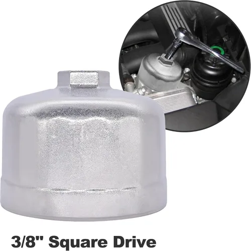 Miniatura 7 de 86mm 16 hélices Llave de filtro de aceite, herramienta de extracción de tapa de filtro de aceite, compatible con Volvo, BMW 128I, 135I, 135IS, 228I