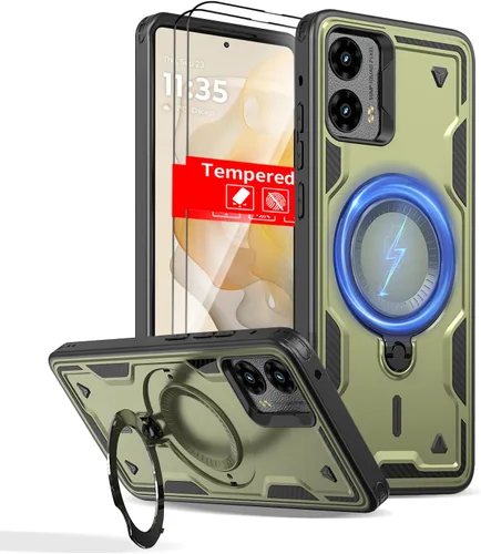 Miniatura 64 de Funda magnética para Google Pixel 9A compatible con cargador inalámbrico MagSafe, para Pixel 9A, funda de teléfono integrada de 360 °, con 2