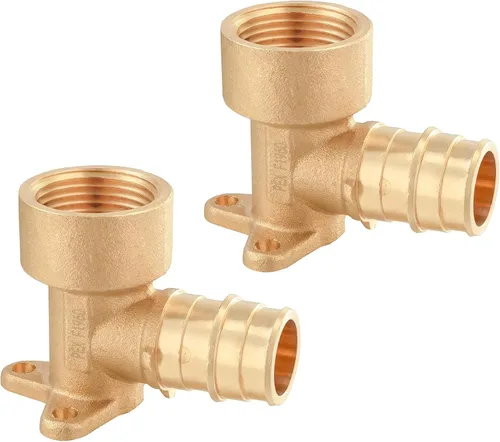 Miniatura 4 de EFIELD Pex A Expansion - Codo de latón de flujo completo de 1/2 "x 1/2" hembra NPT Drop-ear, ASTM F1960 (PEX1960116)