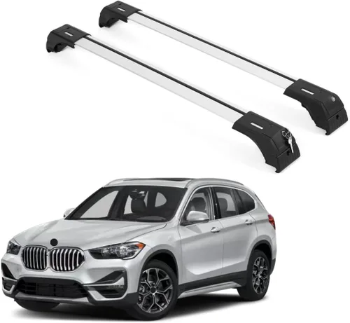 Miniatura 16 de ERKUL Barras transversales de techo de 220 libras para BMW X3 G01 2018-2024 Barras transversales de aluminio con bloqueo antirrobo para techo