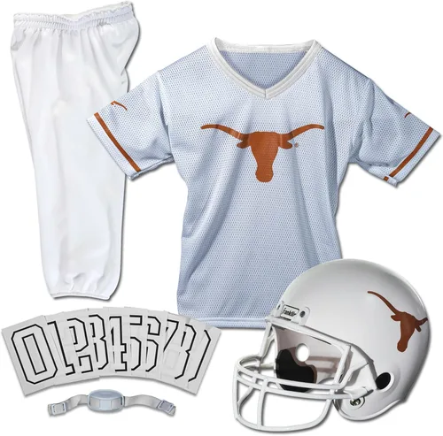 Miniatura 18 de Franklin Sports NCAA - Conjunto de uniforme de fútbol americano para niños, camiseta de fútbol universitario, casco + pantalones para niños y niñas