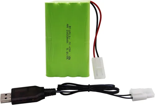 Miniatura 7 de Blomiky Paquete de 1 batería recargable NiMH de 9.6 V 2000 mAH de 8 celdas AA con conector Tamiya estándar enchufe para tanque de camión RC