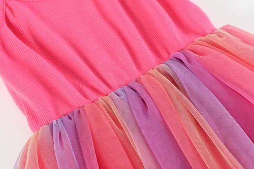 Miniatura 4 de Vestido tutú para niñas pequeñas, sin mangas, vestido de tul de princesa