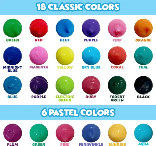 Miniatura 6 de Tub Works® Pintura de Bañera Jabón Juguete de Baño, Paquete de 24 Pintura de Bañera Lavable No Tóxica para Pintado con los Dedos en la Tina