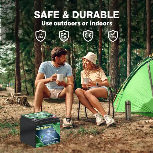 Miniatura 4 de Batería LiFePO4 de 12V 50Ah Batería de litio de 12V 50Ah, más de 4000 ciclos profundos Baterías de litio marinas con BMS integrado de 50A 640Wh