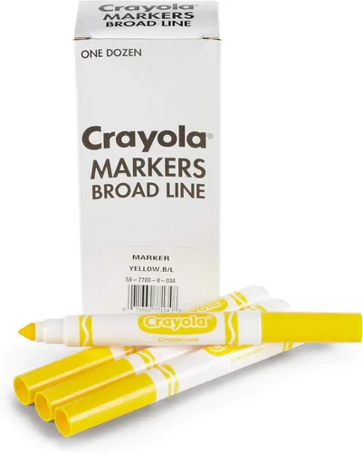 Miniatura 2 de Crayola Marcadores de línea ancha - Amarillo (12 uds), marcadores para niños, suministros escolares a granel para aulas y profesores