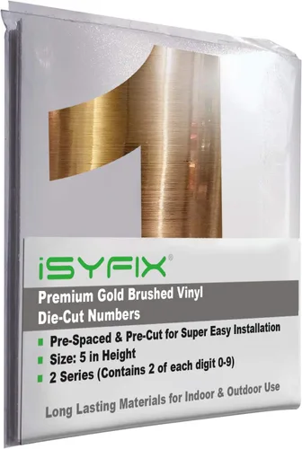 Miniatura 56 de iSYFIX Calcomanías de Números de Vinilo Verde Manzana – 1.5 Pulgadas Autoadhesivas (2 Juegos) – Calcomanía Premium Troquelada y Pre-espaciada