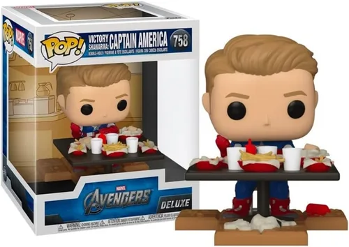 Miniatura 2 de Funko Pop Deluxe Marvel: Serie de Vengadores Victory Shawarma - Capitán América Figura 4 de 6 - Exclusivo de Amazon - Figura de Vinilo Coleccionable