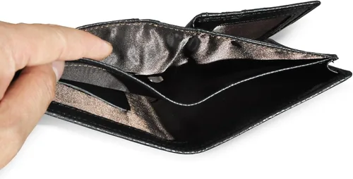 Miniatura 6 de Handadsume Genuino caballo loco cuero viaje regalo moneda bolsillo tarjeta caso largo organizador cadena Rfid monedero con broche para hombres