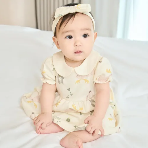 Miniatura 6 de pureborn Vestido de bebé niña 0-24 meses