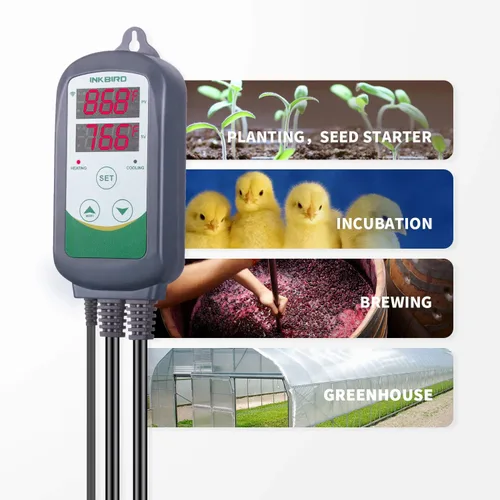 Miniatura 6 de Inkbird Controlador de temperatura WiFi ITC308 Congelador de reptiles Termostato Digital Calefacción y Refrigeración Calentador Enfriador