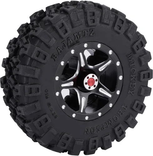 Miniatura 6 de DJX 4 piezas de aluminio M2 tuerca de rueda tuerca central tuerca de bloqueo para Axial SCX24 AXI90081 AXI00004 Jeep C10 actualizaciones 1/24 RC Rojo