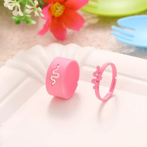 Miniatura 5 de TikTok - Anillo de serpiente con diseño de rompecabezas diseño de serpiente ajustable rosa promesa abierta anillos de compromiso para mujeres y niñas