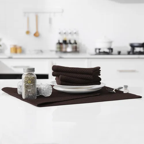 Miniatura 264 de Kitinjoy - Paños de cocina de 100 % algodón, tela de tejido gofrado, paño de limpieza ultrasuave, absorbente y de secado rápido. Beige
