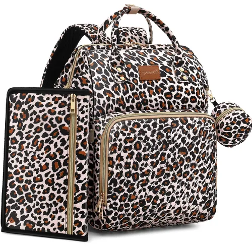 Miniatura 16 de ROSEGIN Mochila para pañales con cambiador, funda para chupete, bolsa de bebé para niños y niñas pequeños - grande, elegante, bolsa de pañales