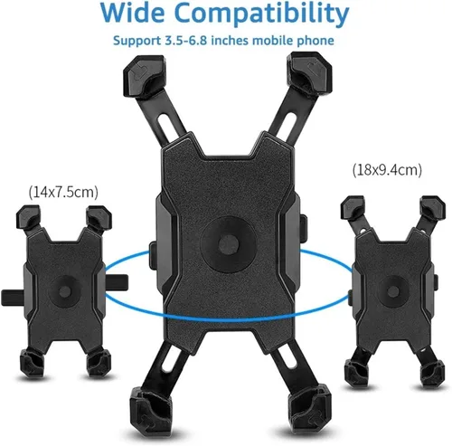 Miniatura 6 de Soporte genérico para móvil para bicicleta, universal, para scooter, espejo retrovisor, teléfono celular a la moda (negro A)
