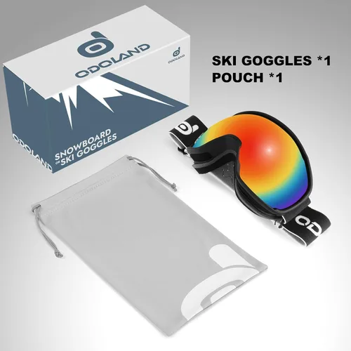 Miniatura 6 de Odoland Gafas de esquí Antivaho OTG protección UV gafas de nieve y snowboard para hombres, mujeres, adultos, jóvenes, esquí, snowboard