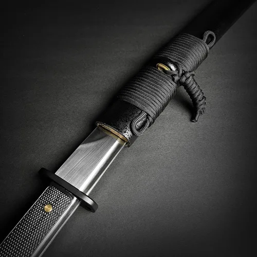 Miniatura 5 de Mushashi - Espada wakazashi táctica moderna – Espada katana forjada a mano – Espada Samurai – Hoja de acero de alto carbono 1060 – Armas