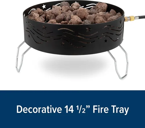Miniatura 7 de Camco Fogata de propano portátil Cuenta con manguera de 8 pies y regulador ajustable Ideal para campamentos con restricciones de fuego (58047)