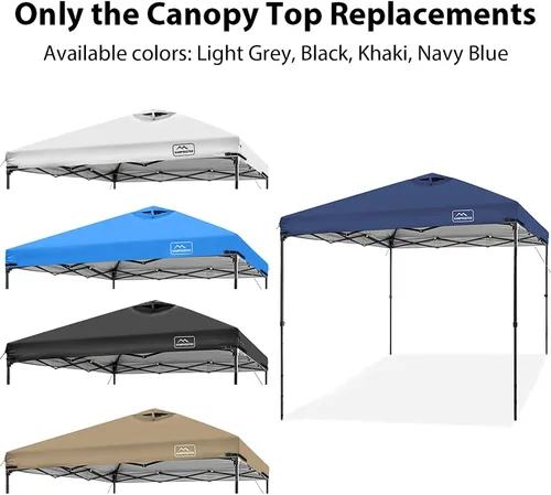 Miniatura 3 de KAMPKEEPER Cubierta de Repuesto Superior para Carpa Toldo Emergente con Ventilación de Aire y Correa Elástica Ajustable, Poliéster Resistente a Azul