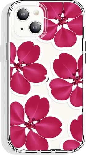 Miniatura 13 de GYZYA Funda transparente para iPhone 14 y iPhone 13 de 6.1 pulgadas con diseño de patrón, funda protectora delgada de TPU + parachoques a prueba