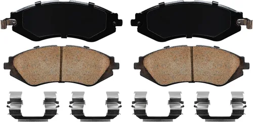 Miniatura 7 de Detroit Axle - Kit de freno delantero para Chevy Aveo Aveo5 Spark EV Pontiac G3 Suzuki Swift+ Rotores de freno de disco Reemplazo de pastillas