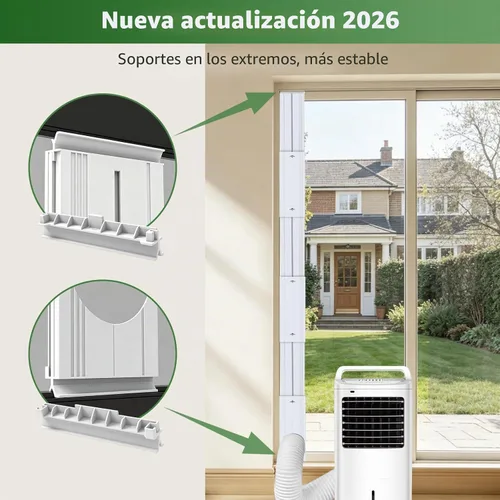 Miniatura 4 de Kit de ventilación de aire acondicionado portátil mejorado para puerta corrediza con filtro de acoplador 4 en 1, adecuado para manguera de escape