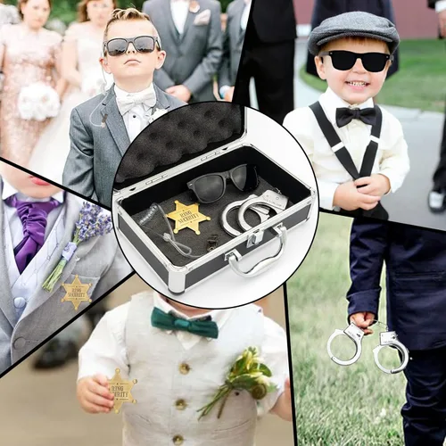 Miniatura 6 de Caja de seguridad para anillos de boda con almohadilla de soporte para anillos, maletín de seguridad, gafas de sol para portador de propuestas