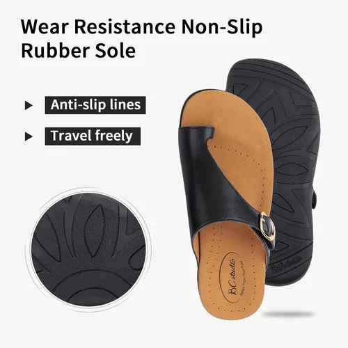 Miniatura 5 de BCSTUDIO Sandalias ortopédicas para mujer con soporte para el arco, cómodas sandalias ortopédicas de verano para caminar, informales, elegantes