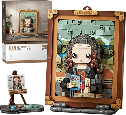 Miniatura 9 de MEIEST Mini bloques de construcción lindo juego de modelo de pintura 3D, colección creativa de estereografía de partículas de simulación