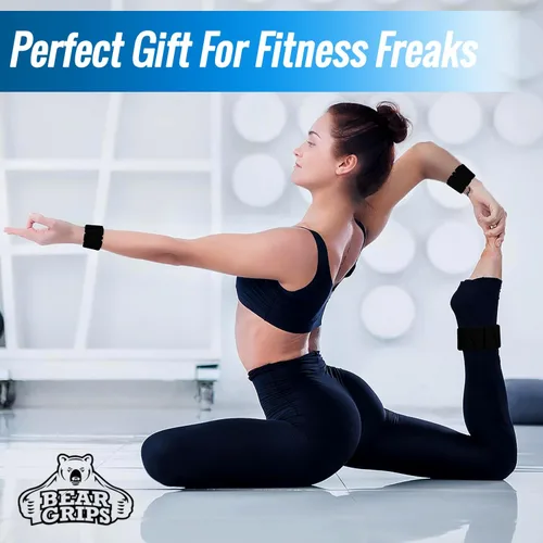 Miniatura 6 de Bear Grips Pesas de muñeca y tobillo – Equipo de gimnasio en casa, correas de entrenamiento para hombres y mujeres, equipo de entrenamiento, pesas