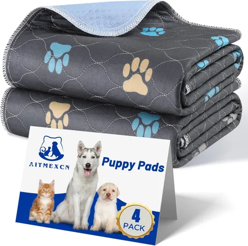 Miniatura 20 de Aitmexcn Almohadilla lavable para orina de perro, 100% impermeable, tapete de entrenamiento para cachorros o perros mayores, almohadillas Color Paws