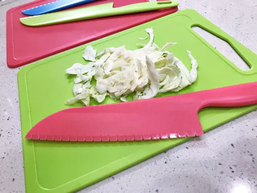 Miniatura 8 de jawbush Cuchillo de lechuga profesional para evitar que se torne marrón, cuchillo dentado de plástico de 11 pulgadas para verduras, frutas, pan