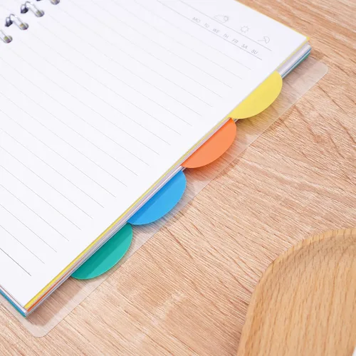 Miniatura 8 de Yoment Cuaderno de 5 materias con pestañas, cuaderno grande de 5 x 8 pulgadas con divisores, 240 páginas, cuadernos de plástico de tapa dura