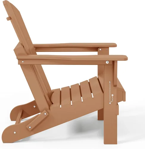 Miniatura 6 de HDPE Laguna Silla Adirondack plegable de polietileno (juego de 2), teca