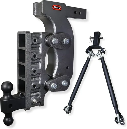 Miniatura 3 de GEN-Y Hitch Enganche de remolque resistente para receptor de 2.5 pulgadas, caída y elevación de 6 pulgadas con 4 posiciones ajustables, incluye