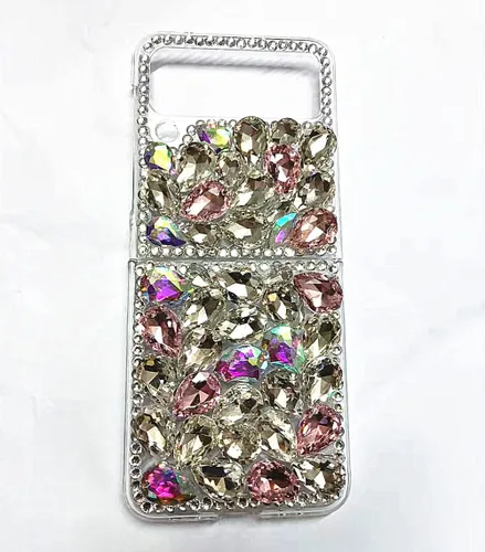 Funda para Galaxy Z Flip 4, Galaxy Z Flip 4 5G, 3D hecha a mano con piedras brillantes y diamantes brillantes para Samsung Galaxy Z Flip 4 5G (2022)