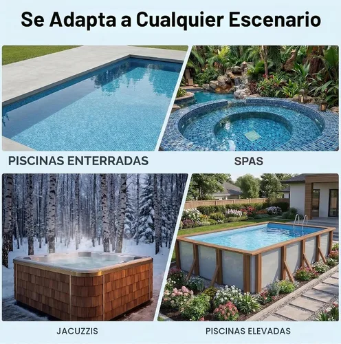 Miniatura 6 de Consciot Aspiradora de piscina para piscina sobre el suelo y piscina enterrada, limpiador de mano recargable con poste telescópico, succión de 18.5