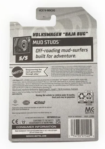 Miniatura 2 de Hot Wheels 2022 - VOLKSWAGENs Baja Bug - Verde Claro - Tacos MUD 5/5