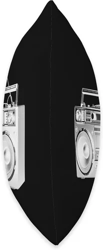 Miniatura 2 de Retro Boom Box 80s 90s, Ghetto Blaster Radio Cassette Player Throw Pillow