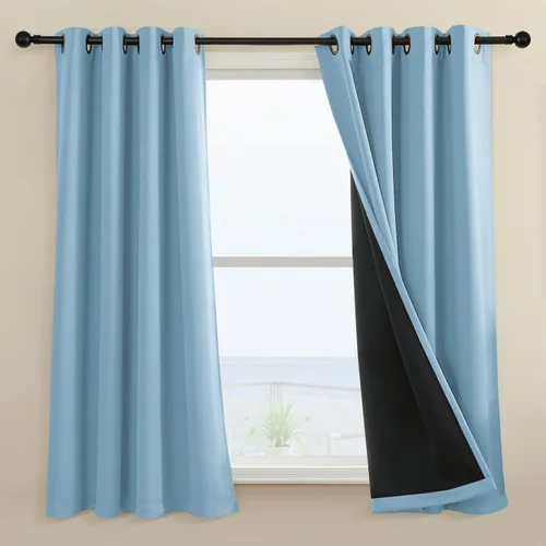 Miniatura 32 de Rutterllow - Cortinas 100% opacas, paneles de cortina con ojales, aislamiento térmico y bloqueo de luz para habitación y sala de estar