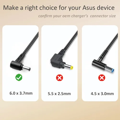 Miniatura 4 de Cargador para portátil de 180 W compatible con ASUS ROG Zephyrus G14 G15 GA401 GA502 GA503 y TUF FX505 FX505DD FX506 FX507VI A15 A17 F17 F15