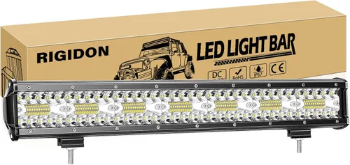 Miniatura 12 de RIGIDON 2 Piezas Luces Antiniebla LED de 4 Pulgadas 10cm 60W, Combo de Focos de Inundación de Triple Fila 8D 6000LM Luces de Trabajo LED, 12V 24V