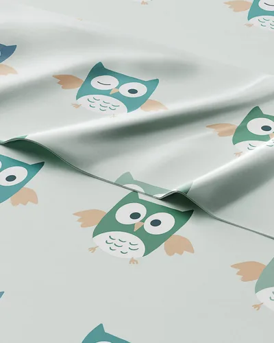 Miniatura 49 de CGK Linens Sábanas tamaño matrimonial, juego de 4 piezas, de zorro, flores, corazón, temática de animales, ultrasuave, transpirable, lavable a