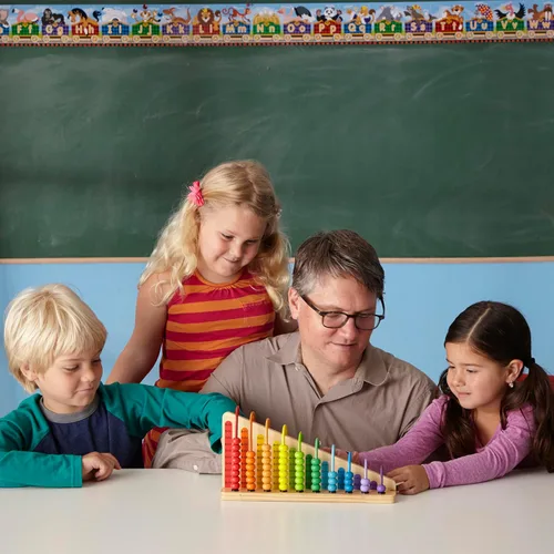 Miniatura 7 de Melissa & Doug – Ábaco de suma y resta – juguetes educativos con 55 perlas de colores y construcción de madera resistente