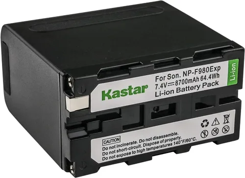 Miniatura 3 de Kastar Paquete de 2 baterías y cargador rápido LCD dual para Sony NP-F980 Pro NP-F970 NP-F960 NP-F750 NP-F550 NP-F330 NEX-EA50M NEX-FS100 NEX-FS700R