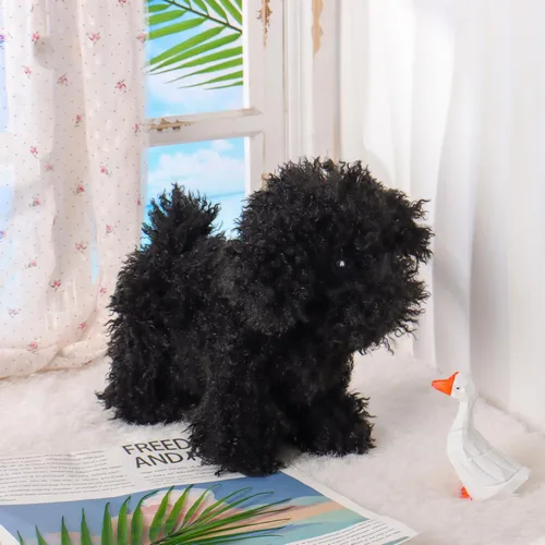 Miniatura 3 de Apricot Lamb Juguetes de Peluche Caniche Negro Perro Cachorro Animal de Peluche Suave Mimoso Perfecto para Niño 8.3 Pulgadas