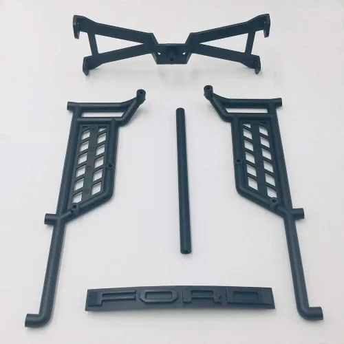 Miniatura 6 de KYX Racing TRX4 ABS Raptor Cuerpo Duro y Parachoques Delantero Trasero & Repuestos Rack 12.795 in Carrocería Camión Carcasa Blanca